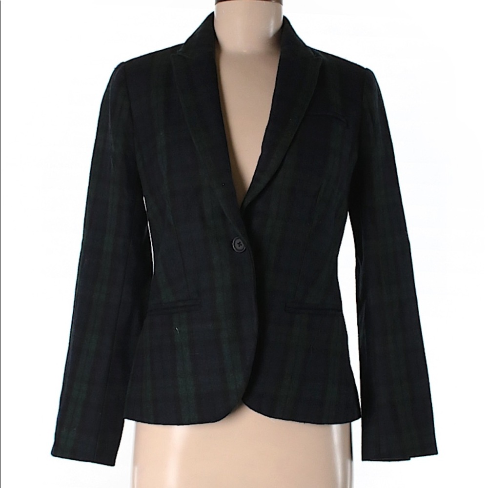 Lucky Brand Plaid Wool Blazer